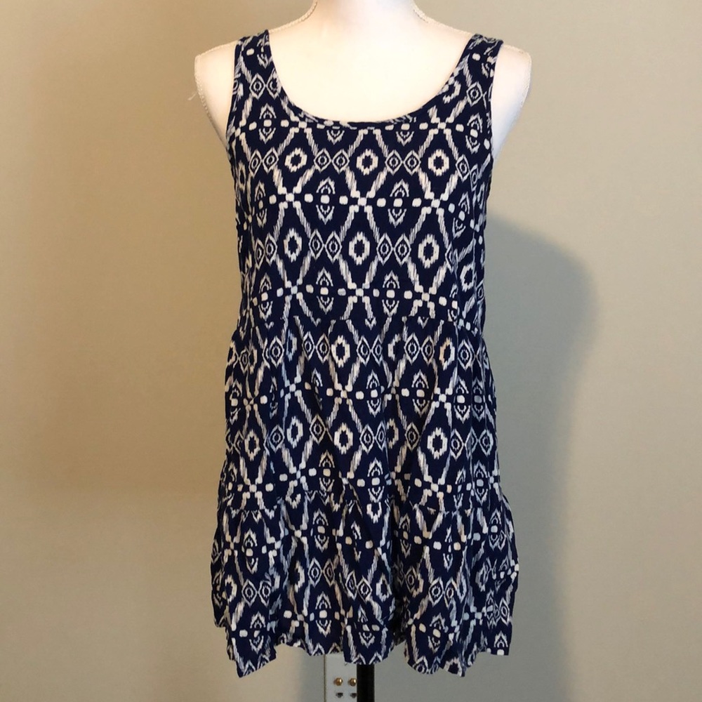 Navy patterned dress
